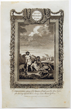 The Philistines cutting off the Heads of Saul and his three Sons after having defeated their Army near Mount Gilbou